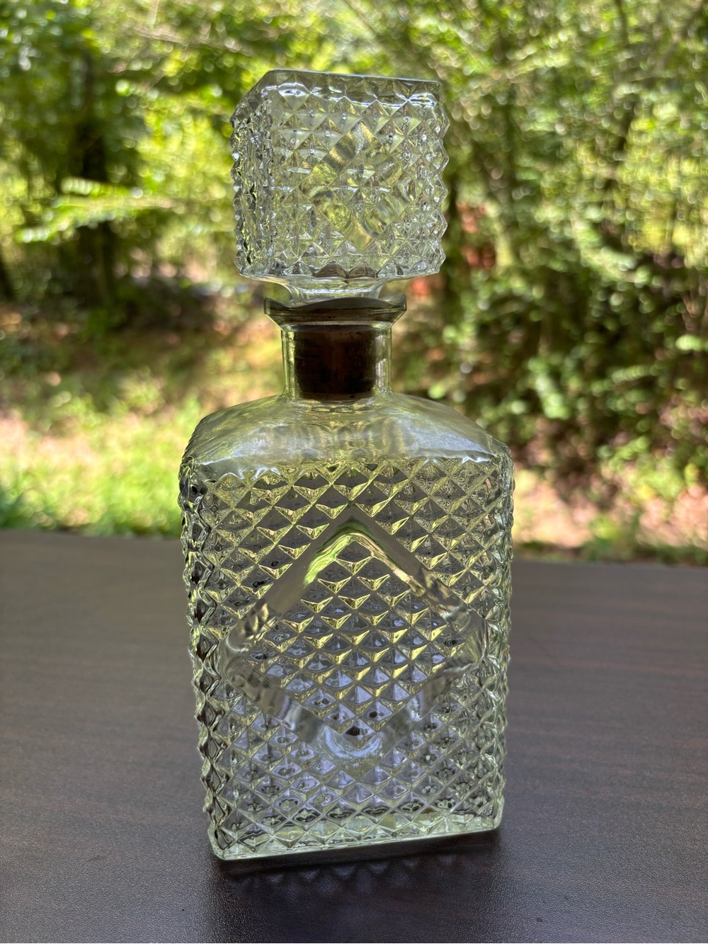 Vintage 1960s Harper (5566) Diamond Cut Decanter w/Stopper